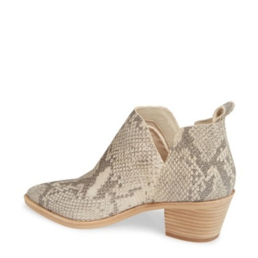 Dolce Vita Sonni Pointy Toe White Black Snake Booties - Picture 3 of 6